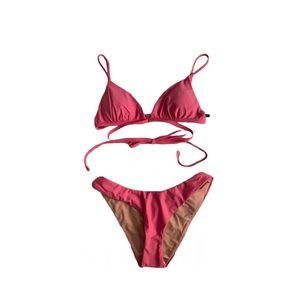 J. Crew Bikini Set w/ Double String Triangle Top & Cheeky Bottom MSRP $130